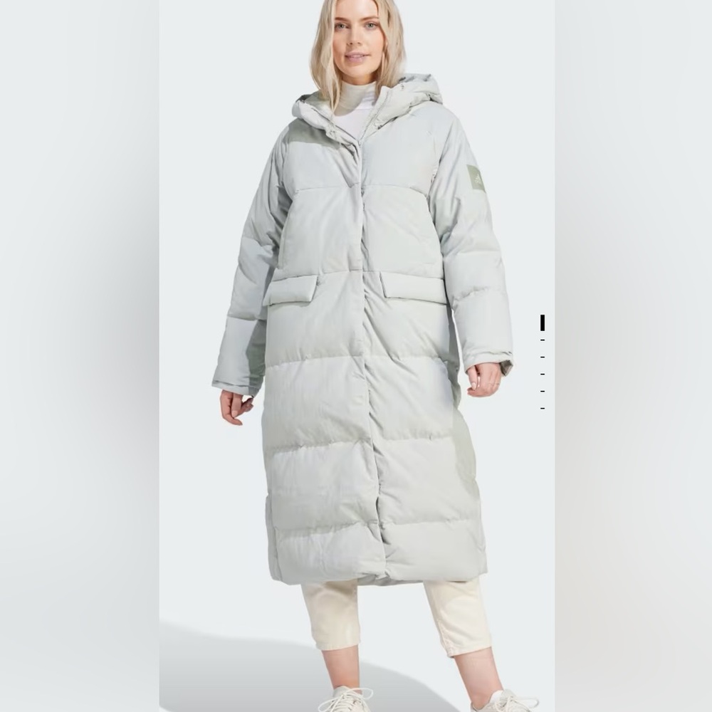 Adidas-long baffle coat/size S/almost new